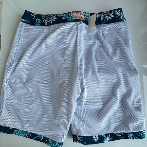J. Crew Blue and White Board Shorts Quick-Dry Swimwear - Picture 12 of 13